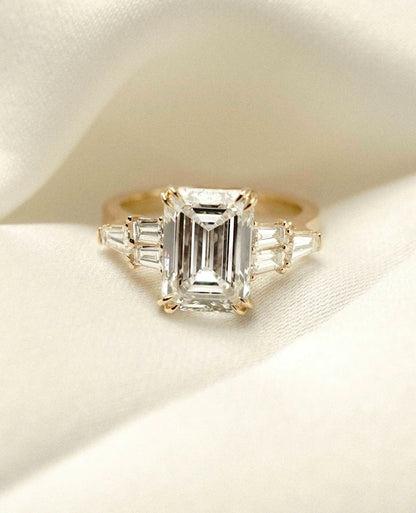 2.8CT White Emerald Cut Solitaire Ring | Wedding Ring For Bridal | Special Occasion Ring | Gift For Her