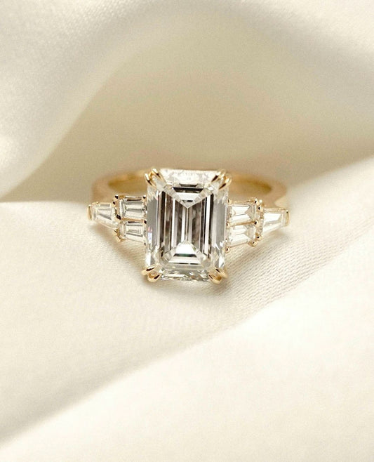 2.8CT White Emerald Cut Solitaire Ring | Wedding Ring For Bridal | Special Occasion Ring | Gift For Her