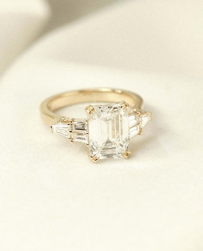 2.8CT White Emerald Cut Solitaire Ring | Wedding Ring For Bridal | Special Occasion Ring | Gift For Her