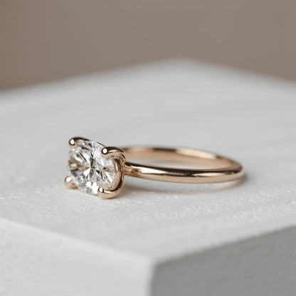 2.2Ct White Oval Cut Solitaire Ring | Delicate Ring | Delicate Solo Diamond Ring | Proposal Ring