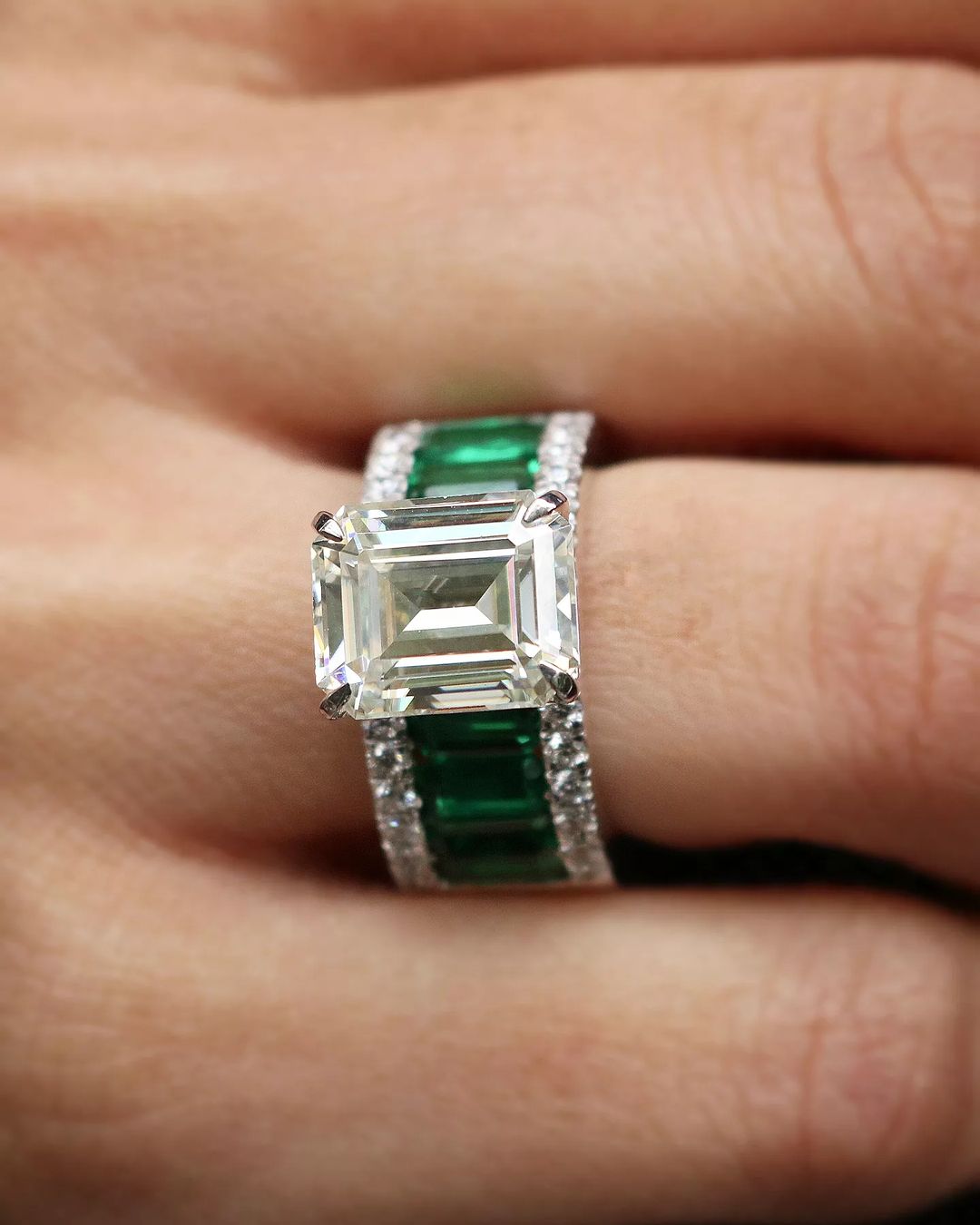 3.1Ct White Emerald Cut Solitaire Ring | Engagement Ring | Ring For Women | Party Wear Ring