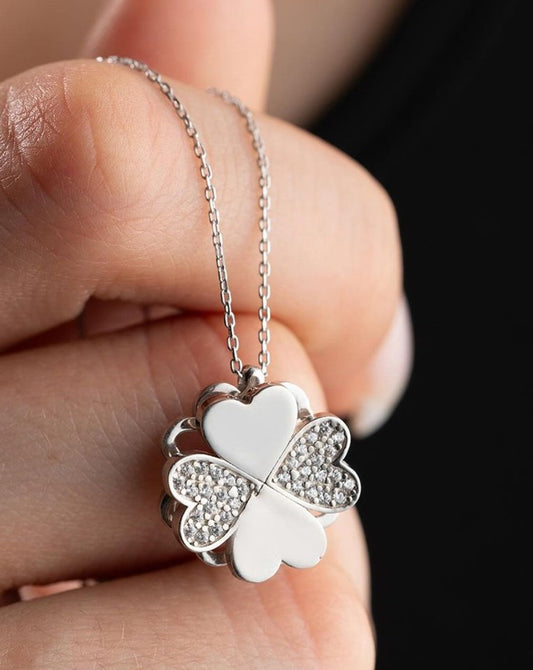 Spinning 4 Hearts Clover Shape 2.50Ct White Round Cut Prong Pendant | Stunning Pendant For Women | High Quality Pendant For Her | Bridal Jewelry