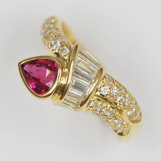 1.8Ct Pink Pear Cut Bezel Ring | Birthday Gift Ring For Women | Attractive Ring | Wonderful Ring