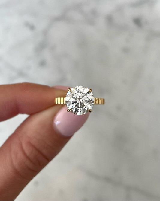 2.6Ct White Round Cut Solitaire Ring | Engagement Proposal Ring | Statement Ring | Daily Wear Ring