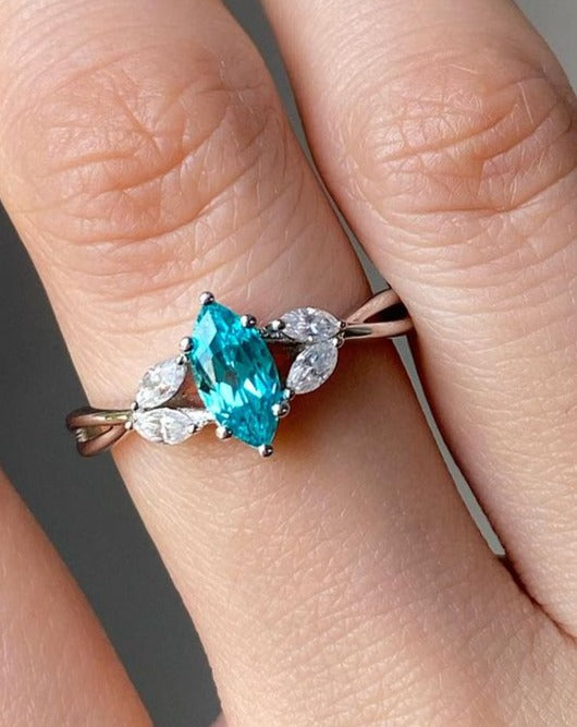 2.80Ct Aquamarine Color Marquise Cut Solitaire Ring | Fancy Ring | Women Jewelry | Classic Ring