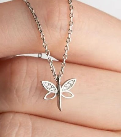 Dragonfly Shape 1.50Ct White Round Cut Prong Pendant | Surprise Gift Pendant | Proposal Pendant For Girlfriend | Classic Pendant