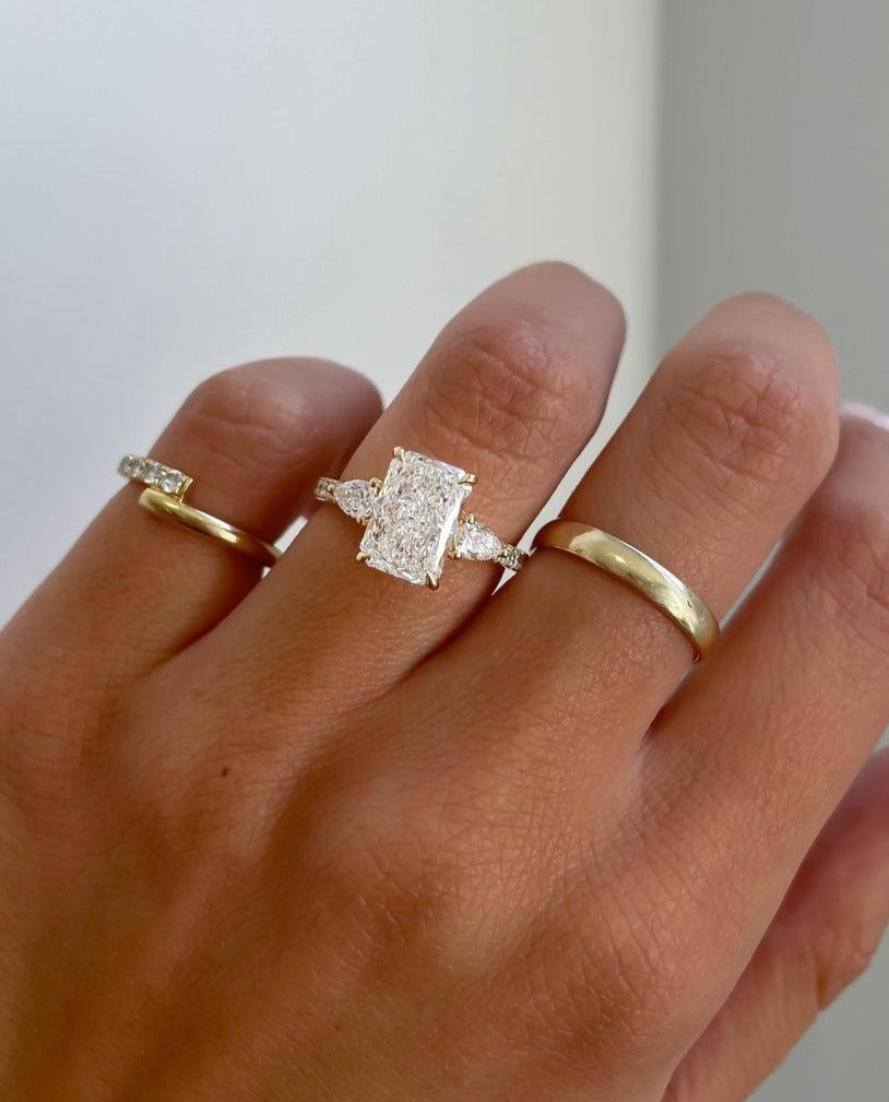 2.8Ct White Radiant Cut Solitaire Ring | Engagement Promise Ring For Her | Unique Ring | Personalized Gift