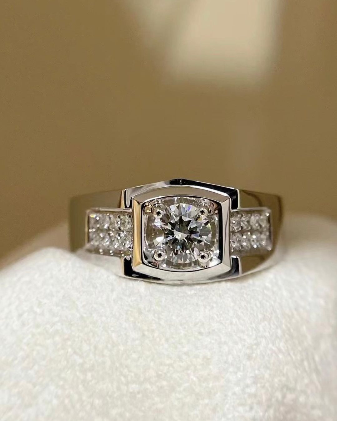 2.6Ct White Round Cut Bezel Set Ring | Engagement Promise Ring For Men | Jewelry Collection | Classic Design Ring