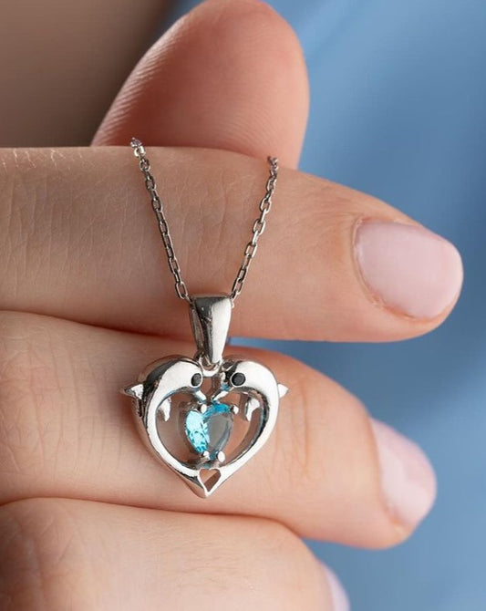 2.30Ct Aquamarine Color Heart Cut Solitaire Pendant | Special Occasion Pendant | Statement pendant | Women Jewelry