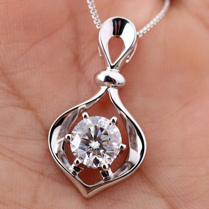 3.30Ct White Round Cut Solitaire Pendant | Unique Pendant For Her | Sophisticated Pendant | Anniversary Gift Pendant For Wife