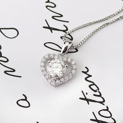 Heart Shape 2.85Ct White Round Cut Solitaire Pendant | Anniversary Gift Pendant For Wife | Lovable Pendant For Women | Gorgeous Pendant